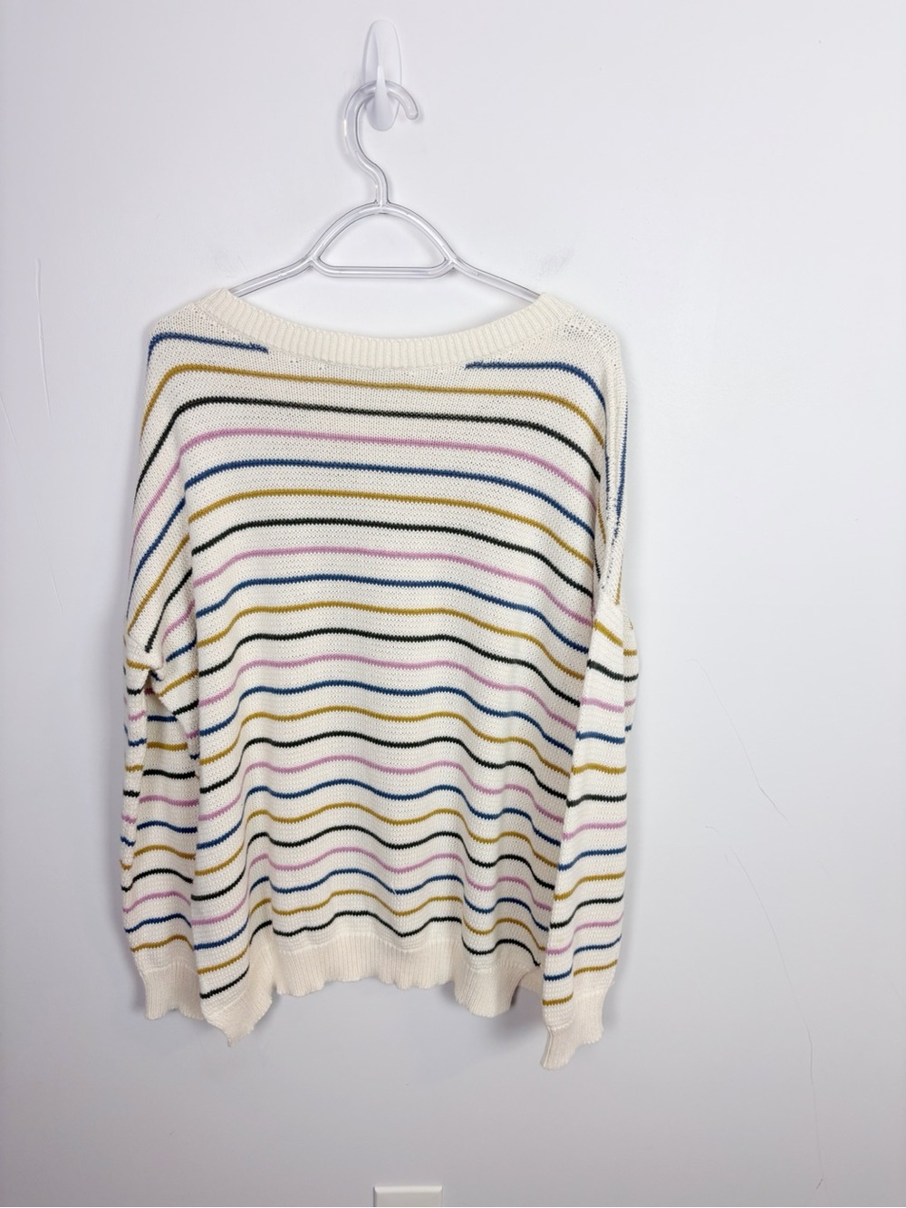 Emerson Fry Carolyn Rainbow Striped Sweater Size Medium - Picture 9 of 10